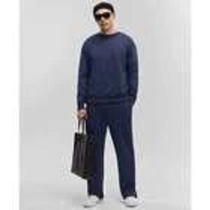 Mode of One Boxy Sweater TA Caspian Waters Blue Crew Neck XL NEW